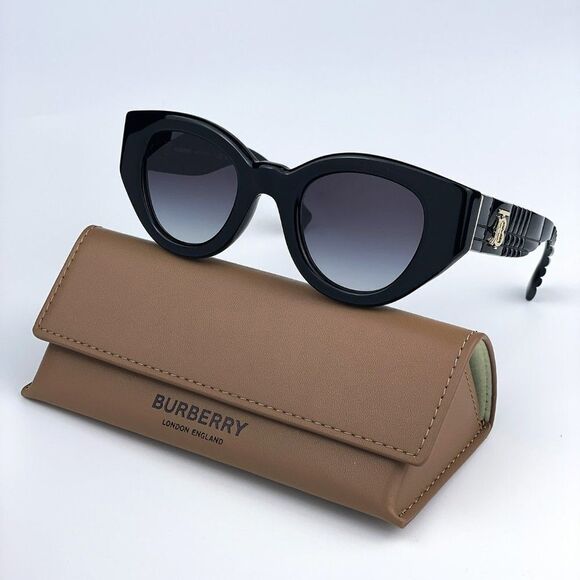 NEW Burberry BE4390 MEADOW 30018G Black Grey Gradient Cat Eye Women Sunglasses - Picture 1 of 9
